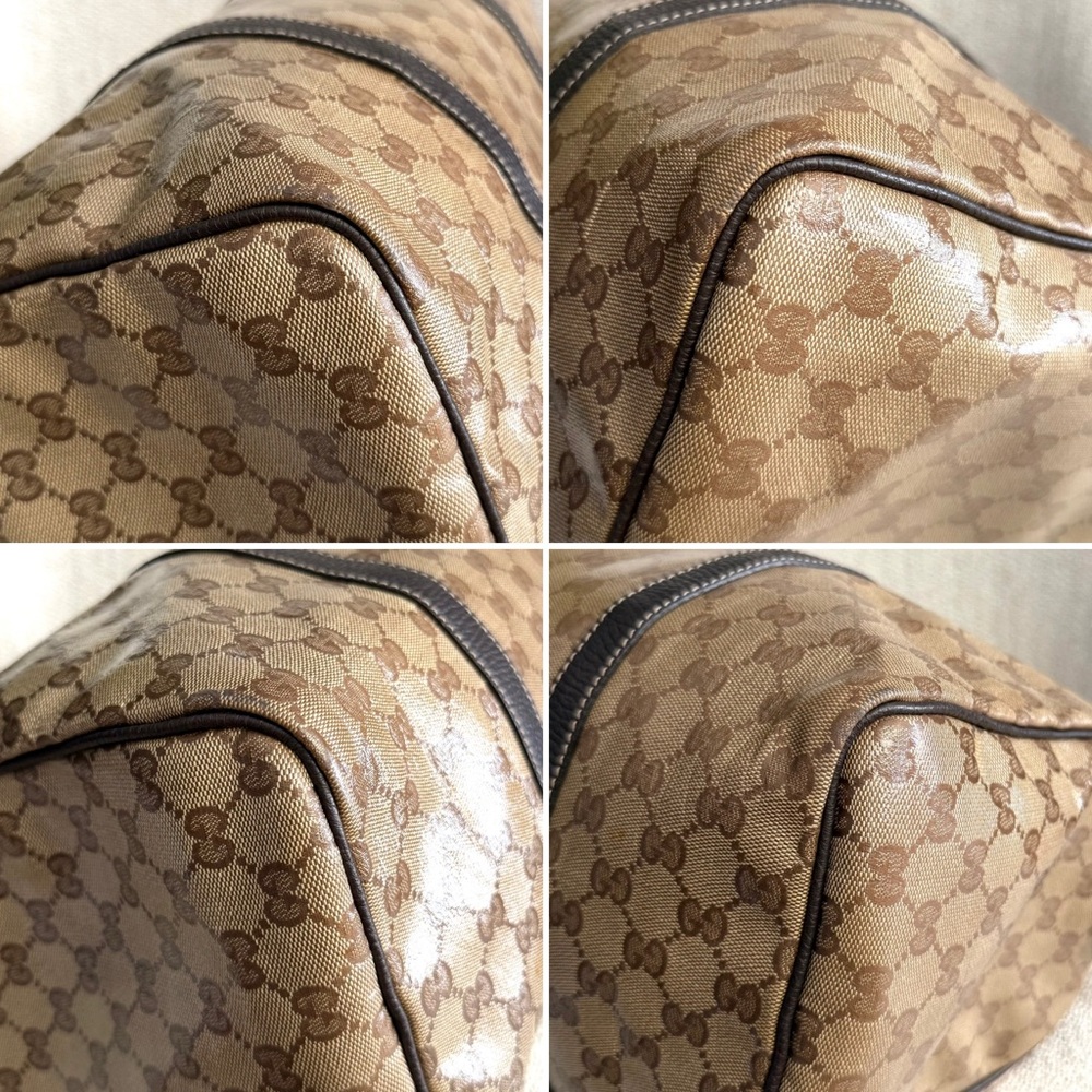 Authentic Gucci Joy Boston bag brown monogram coated canvas medium size - Picture 10 of 16